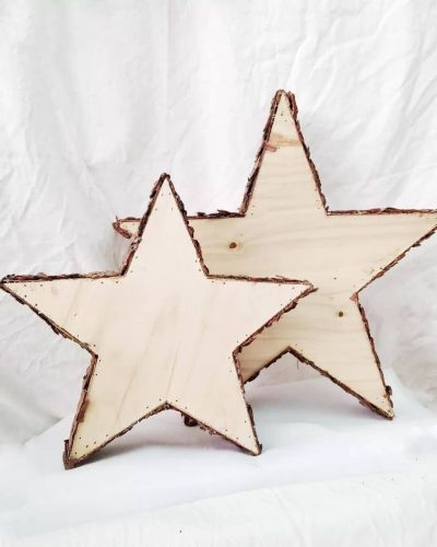 Estrella de madera de pino